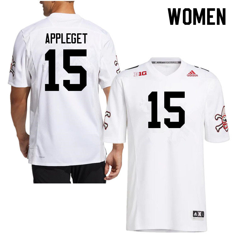 Women #15 Jake Appleget Nebraska Cornhuskers College Football Jerseys Sale-Strategy